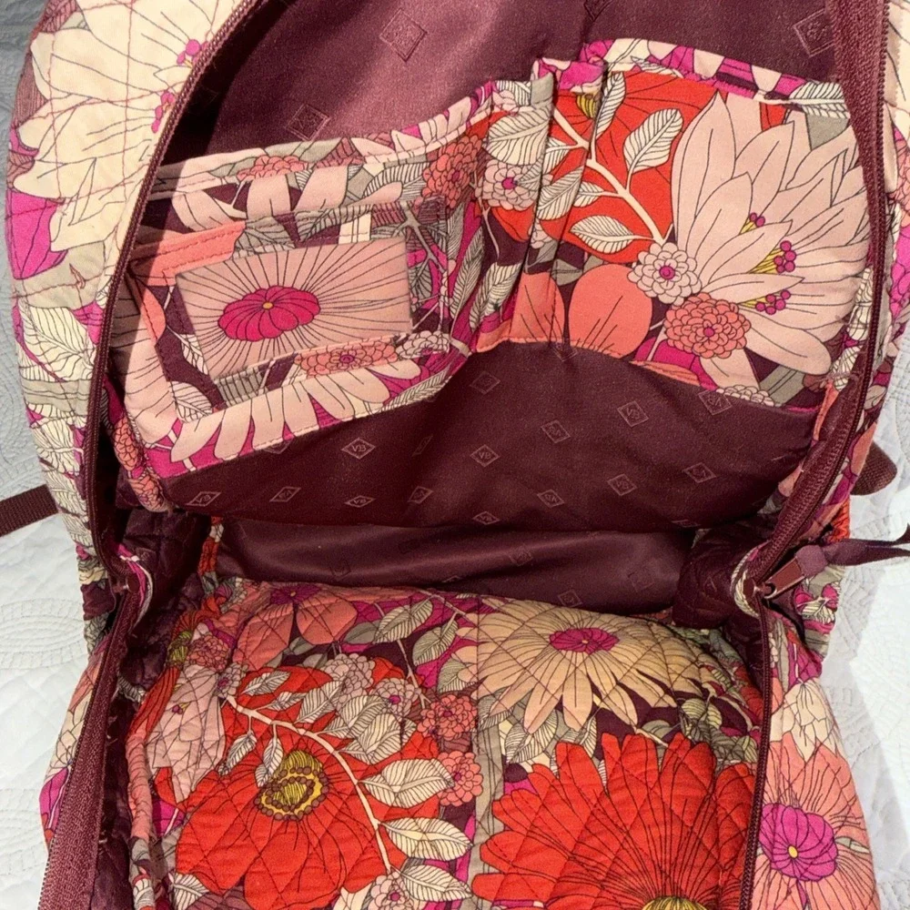 Vera Bradley Bohemian Blooms Keep Charged Tech Backpack Quilted Floral Bag